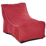 HOMCOM Bean Bag Chair, Stuffed Large Lounger for Indoors, Includes Washable Cover, Side Pockets and Backrest, for Kids and Adults, Wine Red