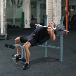 Soozier Incline Decline Adjustable Fitness Exercise Olympic Weight Lifting Bench with Leg Extension