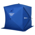 Outsunny 4 Person Waterproof Portable Pop-Up Ice Fishing Shelter with 2 Doors