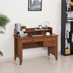 HOMCOM Computer Desk with Drawer,Storage Hutch,Home Office Writing Table Study Workstation, 47.25''x21.75''x36.25'', Brown