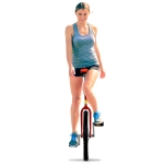 Soozier 20" Inch Wheel Unicycle Cycling Pedal Balance Car with Parking Rack for Outdoor Sports Exercise