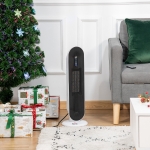 HOMCOM Ceramic Space Heater, Indoor Tower Heater with 45 Degree Oscillation, Remote Control, 24H Timer, Tip-Over & Overheating Protection, 1500W/1000W