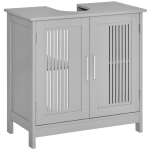 kleankin Bathroom Under Sink Cabinet Vanity Unit with Adjustable Shelf Space Saver, Grey