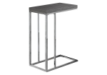 Monarch 25" Modern Wood Grain-Look C-Shaped Side Accent Table - Grey Finish