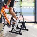 Soozier Indoor Bicycle Bike Trainer Stand Exercise Fan Fly Wind Wheel Folding Turbo Black