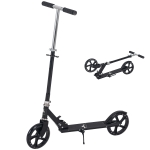 Aosom Kids Foldable Kick Scooter with 4 Levels Adjustable Height, Textured Handles and PU Wheel with Brakes for Age 3-8, 29.5" - 39" H