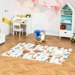 Qaba Foldable Baby Play Mat, Made With Comfortable Foam, Water-proof Surface, and Foldable Design, 78.75"L x 59"W x 0.4"T