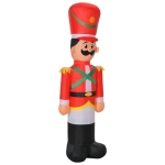 HOMCOM 6ft Christmas Inflatable Nutcracker Toy Soldier, Outdoor Blow-Up Yard Decoration with LED Lights Display