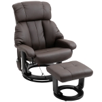 HOMCOM Power Massaging PU Leather Lounge Living Room Recliner Chair w/Remote, Footrest