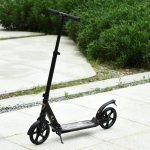 Soozier Teens Adult Kick Folding Scooter Adjustable Height With Brakes and Kickstand Black