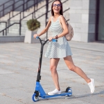 Soozier Stunt Scooter Aluminum Entry Level Freestyle Tricks Scooter w/ Rear Wheel Braking Kick Scooter f for Teenagers 14 Years and Up Blue