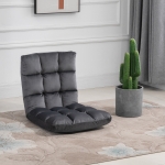 HOMCOM Adjustable Lazy Floor Sofa Chair Lounge Seat Gaming Couch Bed for Living Room