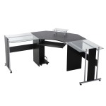 HOMCOM 69" L-Shaped Computer Desk Modern PC Stand Corner Workstation Office