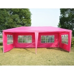 Outsunny 10’ x 20’ Wedding Party Tent Outdoor Event Camping Gazebo Canopy Pink