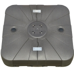 Outsunny Square Cantilever Patio Umbrella Base with 4 Wheels for Easy Moving, Fill with Sand or Water for Security