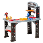 Qaba 79 Pcs Kids Toy Workbench Set Pretend Play w/ Realistic Tools, Electric Drill