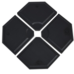 Outsunny 4 PC Outdoor Deck Shade Base Weights w/ Easy-Fill Spout & Strong HDPE Material