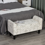 HOMCOM Armed Scripted Bench Seat Cushions Home Furniture Upholstered New