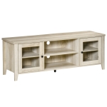 HOMCOM 60" TV Console Stand Entertainment Center w/ Shelves Cabinets & Cable Holes, Oak