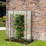 Outsunny Walk-in Garden Greenhouse with Durable Frame Outdoor Garden Tomato Plant House w/ Roll up Door Transparent PVC