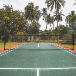 HOMCOM Portable and Foldable Badminton Tennis Net Set for Adult Kids with Carrying Bag Indoor Outdoor Beach Backyard
