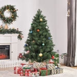 HOMCOM 5FT Artificial Pop-Up Christmas Tree Xmas Tree Holiday Home Decoration with Automatic Open, Green