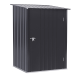 Outsunny 3.3' x 3.4' Garden Storage Shed Galvanized Steel Tool House with Lockable Door