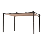 Outsunny 10' x 13' Steel Outdoor Pergola Gazebo Backyard Canopy Cover