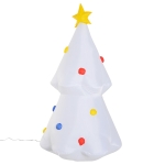 HOMCOM 6ft Christmas Inflatable Glowing Christmas Tree, Outdoor Blow-Up Yard Decoration with LED Lights Display