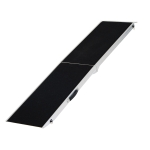 PawHut Folding Dog Ramp Lightweight Aluminium Alloy Frame Anti-slip Surface Portable with Carry Handle