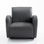 Qaba Kids Sofa Rocking Chair with Side Pocket, PU Leather Toddler Armchair for Children Grey