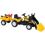 Aosom Ride On Excavator Kids Toy Construction Equipment with Pedal Controls, 6 Wheels & Controllable Dirt Bucket