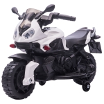 Aosom Kid's Ride-on Electric Motorcycle, Pedal Bike with Headlight and Training Wheels