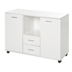 Vinsetto Multifunction Office Filing Cabinet Printer Stand with 2 Drawers, 2 Shelves, & Smooth Counter Surface, White
