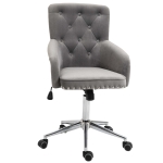 HOMCOM Thick Padded Computer Desk Seat with Adjustable Height and Rocking Function