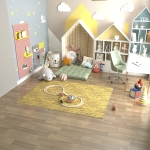 HOMCOM Soft Wood Grain EVA Foam Interlocking Floor Mats 96 Square Feet Exercise Workout Mat Kid Play Mat 24pcs(Light Grain Wood)