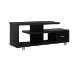 Monarch 60" Art Deco Style 3-Tier Open Shelf Storage Drawer Console TV Stand - Cappuccino Brown Finish