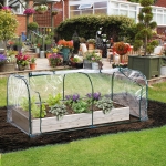 Outsunny 7' x 3' Transparent PVC Mini Tunnel Greenhouse Garden Green Grow Shed Portable Plant Flower Warm House Steel Frame Zipped Doors