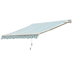 Outsunny 12' x 10' Outdoor Patio Manual Retractable Exterior Window Awning with Adjustable & Versatile Design - Green
