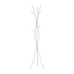 Monarch 74" Modern Tree Branch Inspired 12-Hook Metal Coat Tree Hanger Rack - White Finish