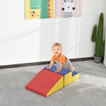 Soozier 2 Piece Climb and Crawl Activity Play Set Soft Secure Foam Playset for Toddler Preschooler Indoor Play Equipment Baby Learning Toys Multicolor(c-1)