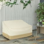 Outsunny 84B-057 Waterproof 3-Seat Sofa Bench Cover Outdoor Rattan Wicker Furniture Rain Dust Protector