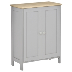HOMCOM Modern Storage Cabinet Organizer 2-Door Cupboard w/ Adjustable Shelves, Grey