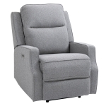 HOMCOM Electric Power Wall Hugger Recliner Chair Armchair Sofa with Linen Upholstered Seat, and Retractable Footrest - Grey