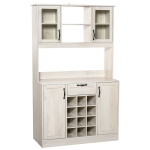 HOMCOM Large Kitchen Storage Pantry with Adjustable Shelves and Optional Wine Rack