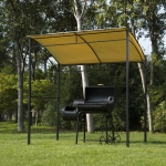 Outsunny 7'x5' BBQ Grill Gazebo Tent Garden Grill Metal Frame and Canopy w/ Hook