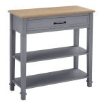HOMCOM Modern Style Sofa Console Entry Hallway Table with Multifunctional Design, Sturdy Build, and Large Storage, Grey