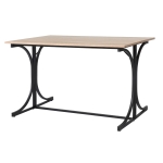 HOMCOM 47" Foldable Sofa Console Desk, Compact Dining Table w/ Natural Finish, Black