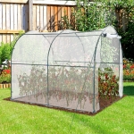 8' x 6' Transparent Greenhouse - Easy Set Up & Storage - Plastic/Metal/PVC