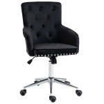 HOMCOM Thick Padded Computer Desk Seat with Adjustable Height and Rocking Function